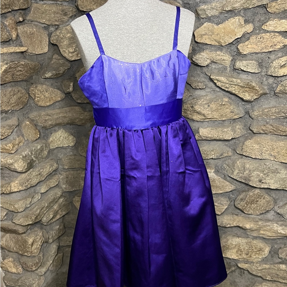 Custom purple spaghetti strap dress
